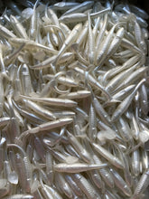 Load image into Gallery viewer, 3.5” SWIMMING MINNOW, PADDLE TAIL, SWIMBAIT, BASS LURE, PEARL (25)