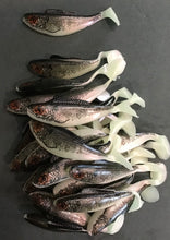 Load image into Gallery viewer, 3" Minnow, Shad, Paddle Tail, Black & Pearl 30