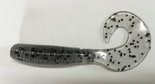 Load image into Gallery viewer, 4” Curly Tail Grub, Finesse Grub, Smoke Salt & Pepper (25)