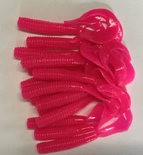 Load image into Gallery viewer, 8" CURL TAIL GRUB,STRIPED BASS,BLUES,COD,FLUKE,PIKE, MUSKY,Fluorescent Pink(15)