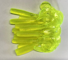 Load image into Gallery viewer, 8" CURL TAIL GRUB,STRIPED BASS,BLUES,COD,FLUKE,PIKE, MUSKY, Clear Chartreuse (15)