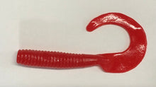 Load image into Gallery viewer, 8" CURL TAIL GRUB,STRIPED BASS,BLUES,COD,FLUKE,PIKE, MUSKY, RED (15)