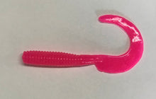 Load image into Gallery viewer, 8" CURL TAIL GRUB,STRIPED BASS,BLUES,COD,FLUKE,PIKE, MUSKY,Fluorescent Pink(15)