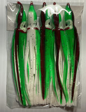 Load image into Gallery viewer, 4.8” Squid Skirts, Hoochie Skirts, Octopus Skirts