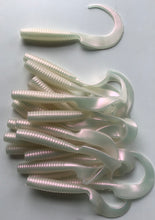 Load image into Gallery viewer, 6" CURLTAIL GRUB, Trailer, Grub, Fluke, Stripers,Walleye,PEARL (20)