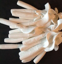 Load image into Gallery viewer, 8" CURL TAIL GRUB,WHITE, STRIPED BASS,BLUES,COD,FLUKE, WHITE (15)