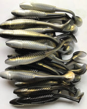 Load image into Gallery viewer, 3.5” SWIMMING MINNOW, PADDLE TAIL, SWIMBAIT, BASS LURE, REAL SHAD 25