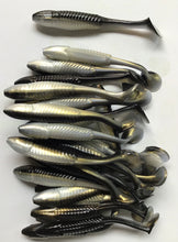 Load image into Gallery viewer, 3.5” SWIMMING MINNOW, PADDLE TAIL, SWIMBAIT, BASS LURE, REAL SHAD 25