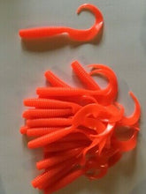 Load image into Gallery viewer, 6" CURLTAIL GRUB, Trailer, Grub,Fluke,Stripers,Seabass,Cod,Pike,Musky, ORANGE (20)