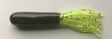 Load image into Gallery viewer, 4” Bass Tubes, Hollow Tubes, Bass Lure Green Pumpkin