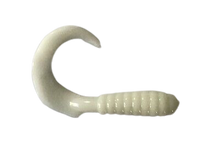 Load image into Gallery viewer, 4” CURLY TAIL GRUB WHITE, Bass, Perch, Walleye, Flounder, Fluke 100