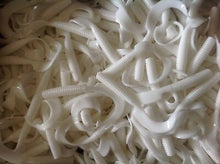 Load image into Gallery viewer, 6" CURLTAIL GRUB, Trailer, Grub, Fluke, Stripers, Walleye, WHITE (20)