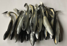 Load image into Gallery viewer, 5" Paddle Tail Swim bait Soft Plastic Bass Fishing Lure Real Shad 20