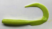 Load image into Gallery viewer, 8" CURL TAIL GRUB,STRIPED BASS,BLUES,COD,FLUKE,PIKE, MUSKY, SPEARING GREEN (15)