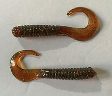 Load image into Gallery viewer, 4” CURLY TAIL GRUBS ,CURLTAIL, TWISTER Tail, Bass,Perch,Crappie, Walleye,Motor Oil (100)