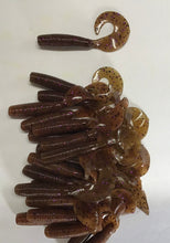 Load image into Gallery viewer, 4” Curly Tail Grub, Finesse Grub,  Pumpkinseed (25)
