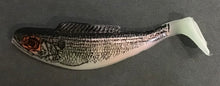 Load image into Gallery viewer, 3&quot; Minnow, Shad, Paddle Tail, Black &amp; Pearl 30
