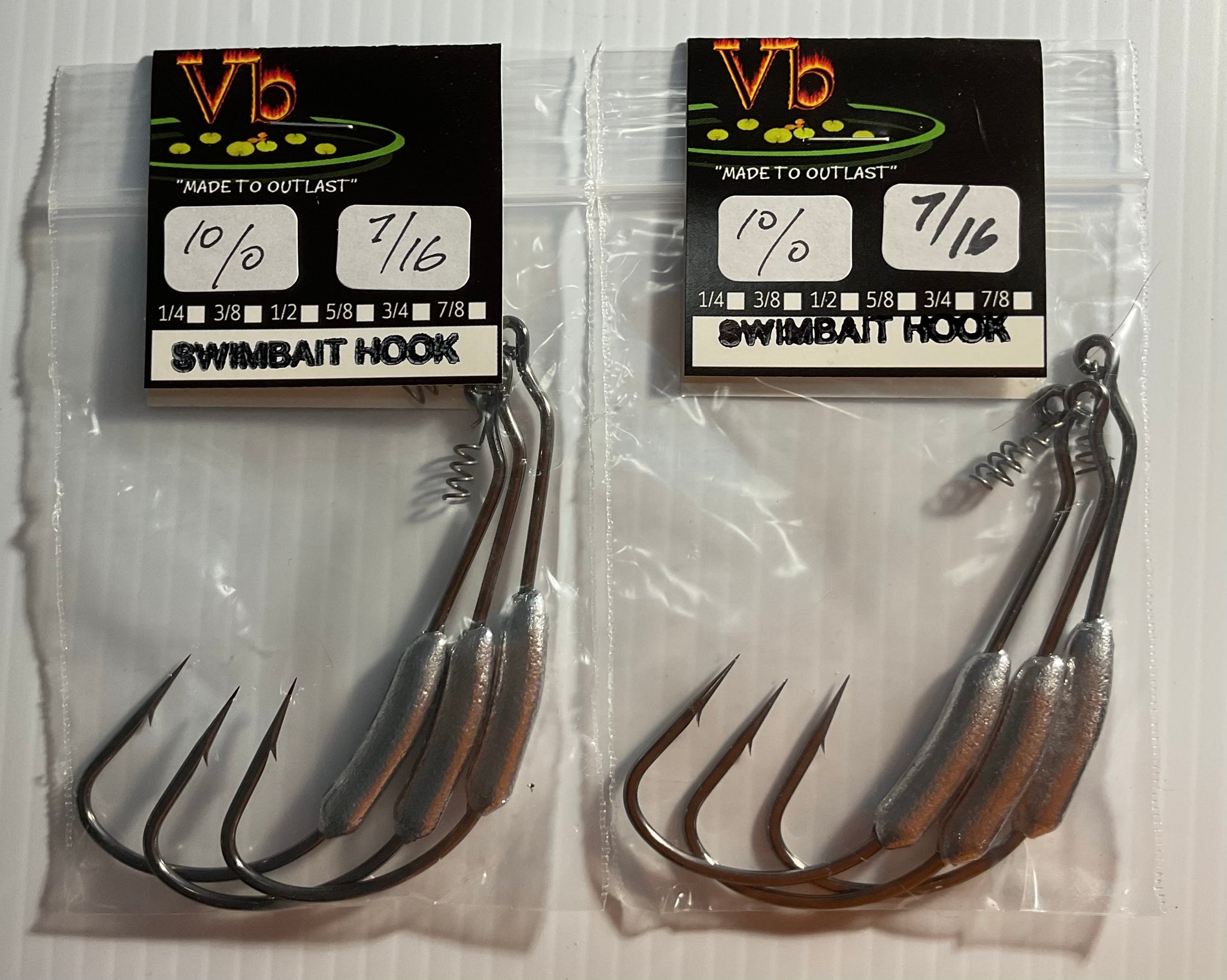 Swim Bait Hook with 10/0 Hook & Twist Lock, 2 Sizes