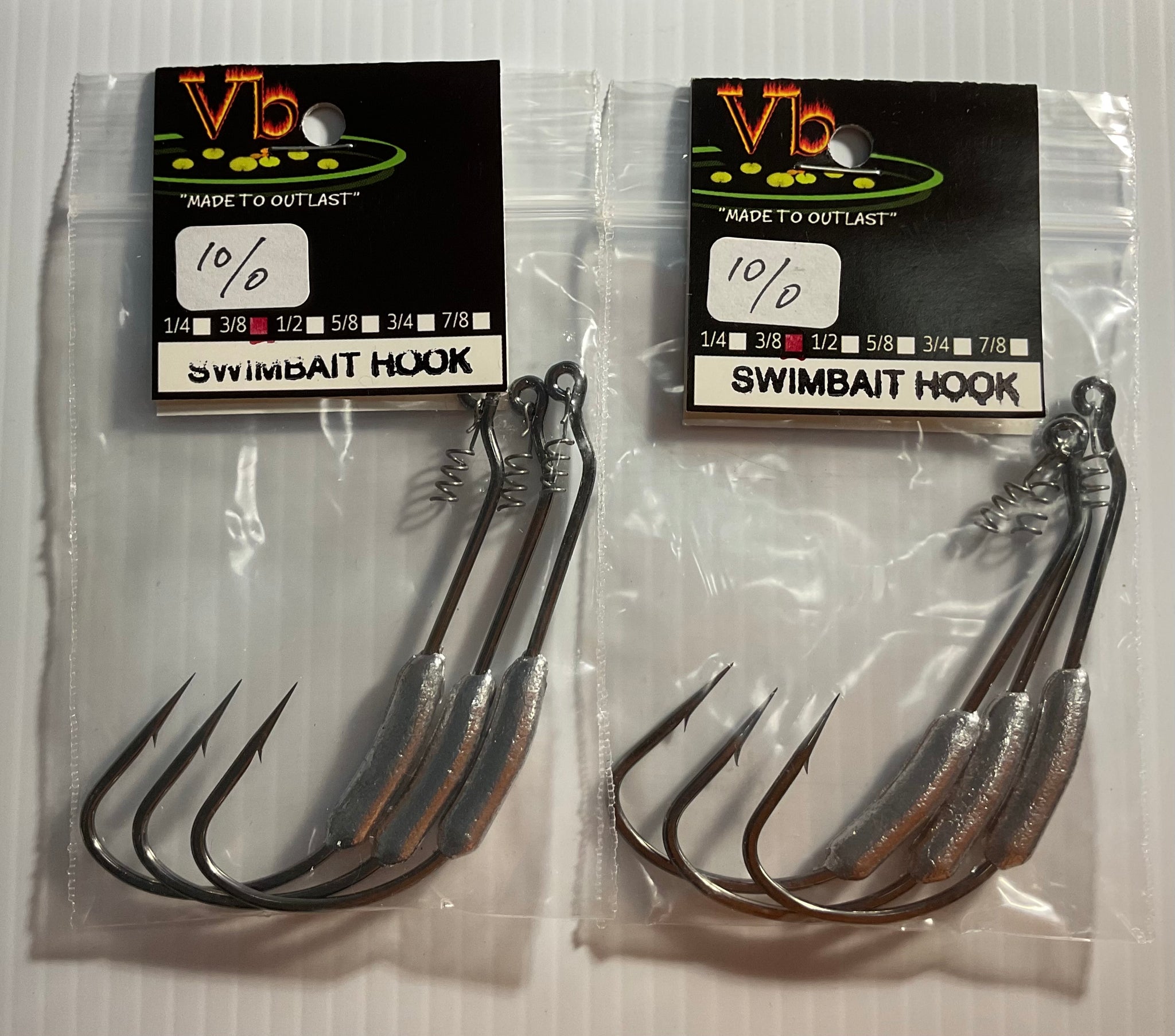 Swim Bait Hook with 10/0 Hook & Twist Lock, 2 Sizes