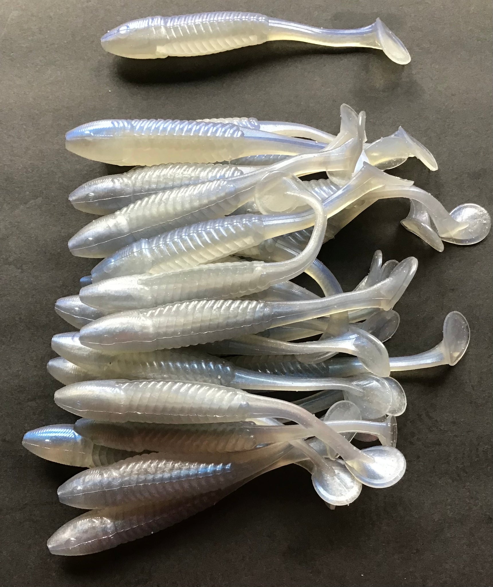 5 Paddle Tail Swimbaits Soft Plastic Bass Fishing Lure Real Shad