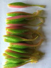 Load image into Gallery viewer, 5” Jerk Minnow, Swimbait, Shad, Fluke, Bass,Perch, Pickerel,Nuclear Chicken (25)
