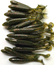 Load image into Gallery viewer, 3.5” SWIMMING MINNOW, PADDLE TAIL, SWIMBAIT, BASS LURE WATERMELON  (25)
