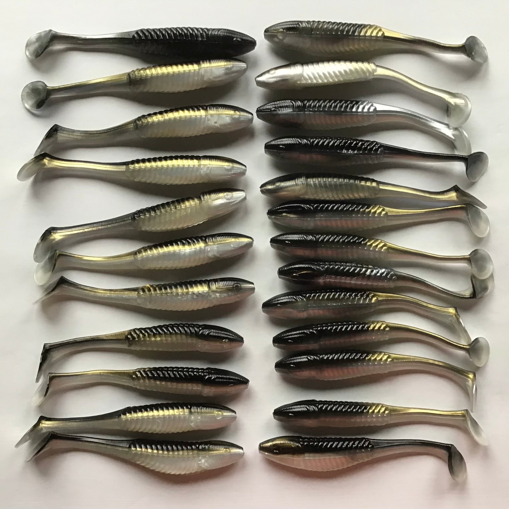 bass lures soft tails 5" Paddle Tail Swim bait Soft Plastic Bass Fishing Lure Real Shad 20