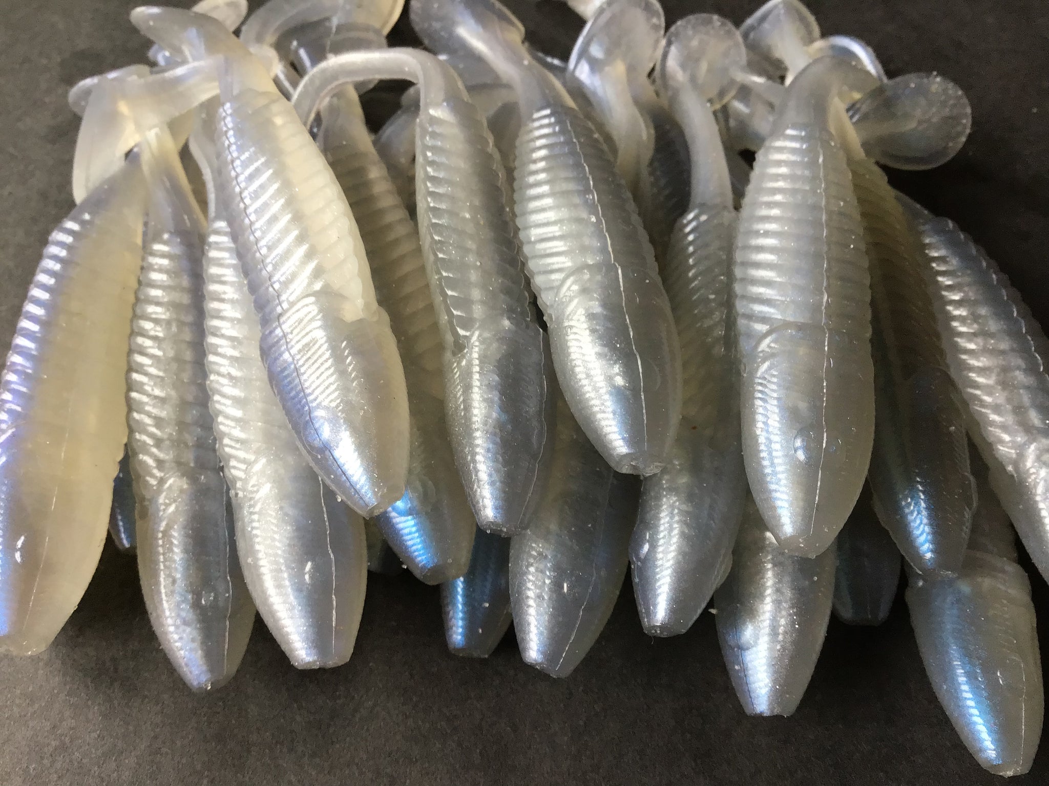 clear plastic fishing lures 5" Paddle Tail, Swim bait,Soft Plastic Bass Fishing Lure,Stripers Alew –  thewormbar