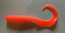 Load image into Gallery viewer, 6&quot; CURLTAIL GRUB, Trailer, Grub,Fluke,Stripers,Seabass,Cod,Pike,Musky, ORANGE (20)
