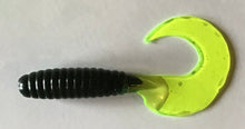 Load image into Gallery viewer, 5&quot; Fat Grub Curltail Grub Bass Lure, Dark Green Clear Chartreuse Tail 50
